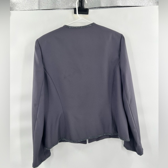 Lands grey bedazzled duster jacket blazer size 16 - Picture 3 of 9